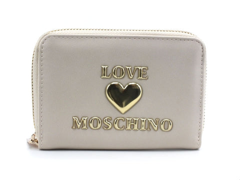 LOVE MOSCHINO Portafoglio Small Around Cuore Avorio Oro JC5610PP1BLE0110