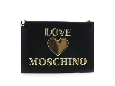 LOVE MOSCHINO Portafoglio Portamonete Logo Cuore Oro Nero JC5615PP1BLE0000