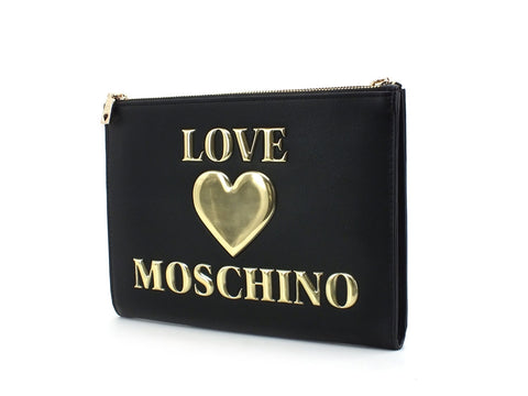 LOVE MOSCHINO Portafoglio Portamonete Logo Cuore Oro Nero JC5615PP1BLE0000