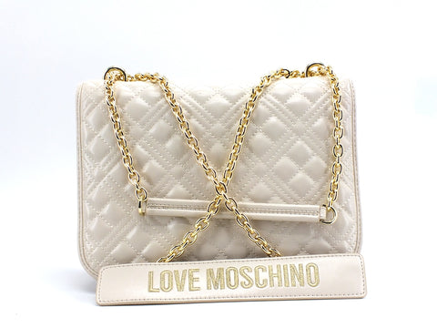 LOVE MOSCHINO Borsa Nappa Tracolla Manico Avorio JC4009PP1BLA0110