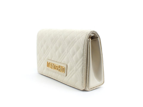 LOVE MOSCHINO Pochette Quilted Catena Avorio JC4059PP1BLA0110