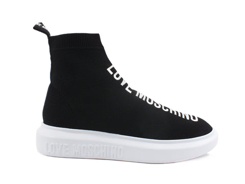 LOVE MOSCHINO Calzino Elastic Platform Nero JA15184G1CIZ1000