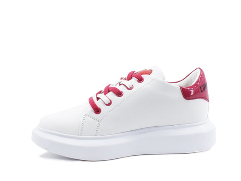 LOVE MOSCHINO Sneaker Gomma 40 Bianco Fuxia JA15284G1CIA310B