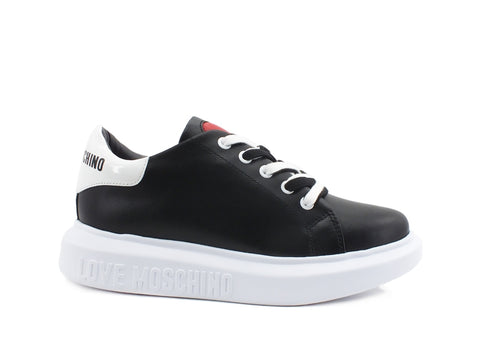 LOVE MOSCHINO Sneaker Gomma 40 Inserto Nero Bianco JA15284G1CIA300A