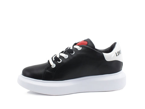 LOVE MOSCHINO Sneaker Gomma 40 Inserto Nero Bianco JA15284G1CIA300A