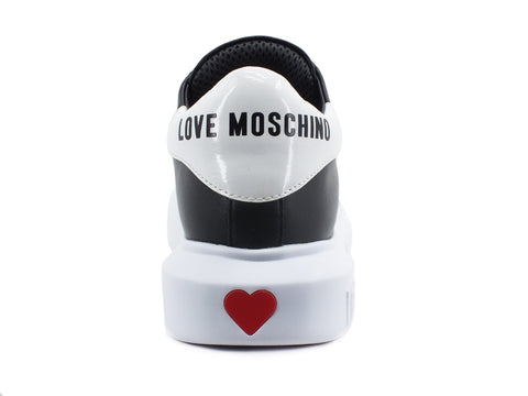 LOVE MOSCHINO Sneaker Gomma 40 Inserto Nero Bianco JA15284G1CIA300A