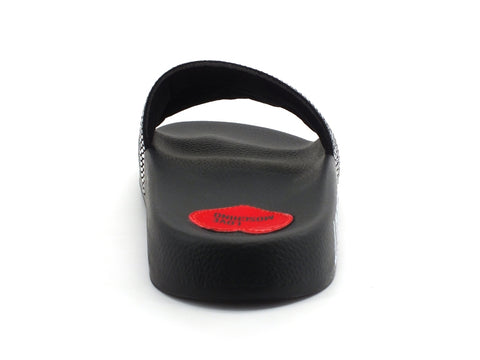 LOVE MOSCHINO Ciabatta Sabot 25 Cuore Strass Nero JA28012G1CI10000