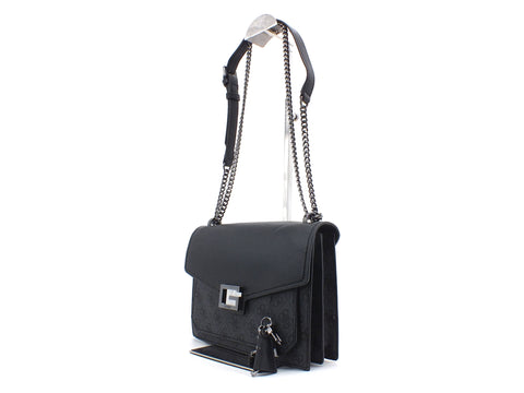 GUESS Valy Borsa Tracolla Rigida Logo Coal SM787321