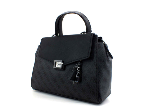 GUESS Valey Borsa Logo Manici Lucchetto Coal SM787307