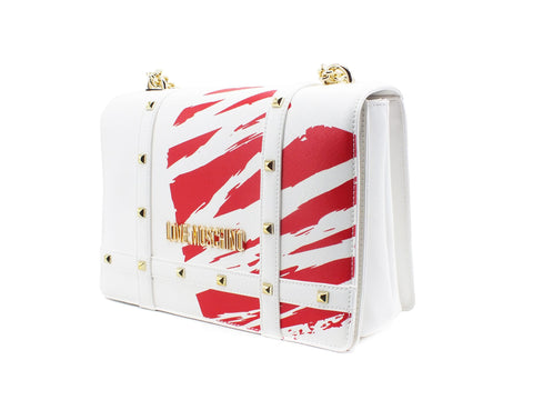 LOVE MOSCHINO Borsa Manici Stampa Bianco Rosso JC4072PP1CLG110A