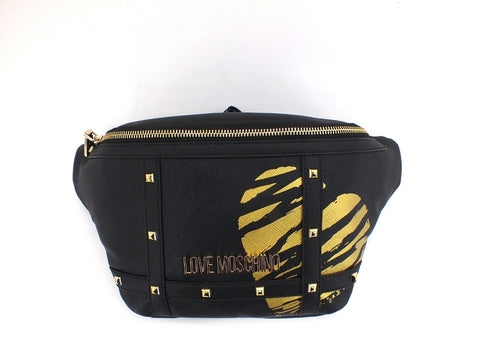 LOVE MOSCHINO Marsupio Stampa Cuore Nero Oro JC4073PP1CLG100B