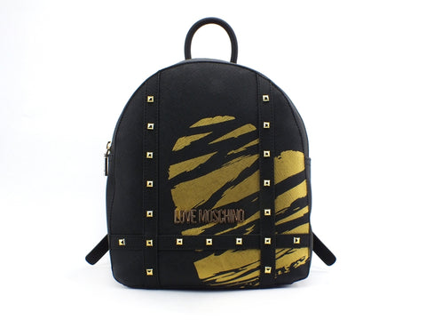 LOVE MOSCHINO Zaino Borchie Cuore Nero Oro JC4077PP1CLG100B