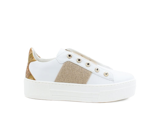 ALVIERO MARTINI 1A CLASSE Sneaker Platform Band Studs White ZA262-201C