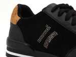 Load image into Gallery viewer, ALVIERO MARTINI 1A CLASSE Sneaker Running Logo Strass Black ZA278-201G