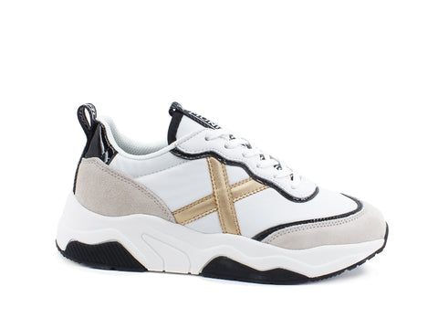 MUNICH Wave 60 Sneaker Donna White Black Beige 8770060