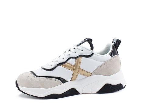 MUNICH Wave 60 Sneaker Donna White Black Beige 8770060