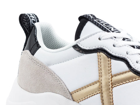 MUNICH Wave 60 Sneaker Donna White Black Beige 8770060