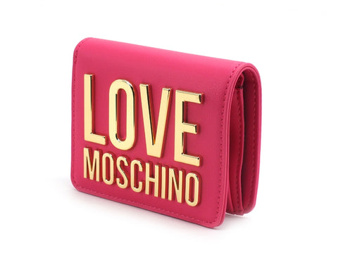 LOVE MOSCHINO Portafoglio Small Bonded Logo Oro Fuxia JC5612PP1CLJ060A