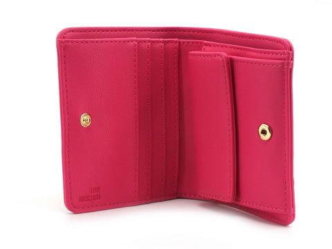 LOVE MOSCHINO Portafoglio Small Bonded Logo Oro Fuxia JC5612PP1CLJ060A