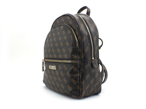 GUESS Manhattan Zaino Pelle Loghi Brown QL699432
