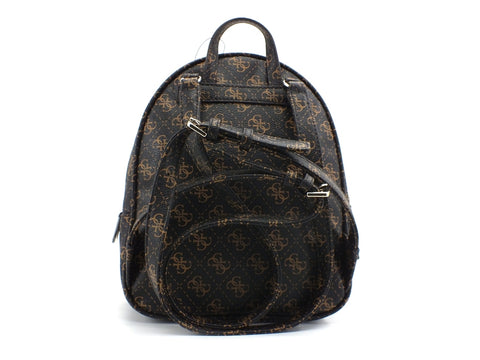 GUESS Manhattan Zaino Pelle Loghi Brown QL699431