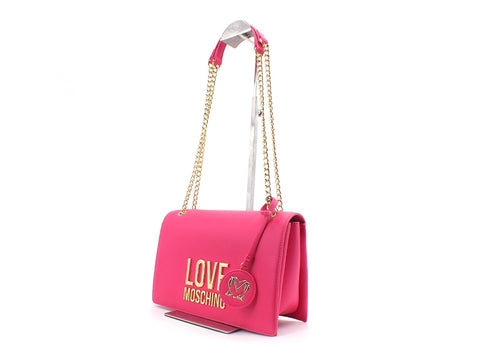 LOVE MOSCHINO Borsa Bonded Logo Manici Catena Fuxia JC4099PP1CLJ060A