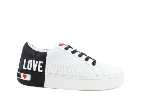LOVE MOSCHINO Sneaker Bicolor Bianco Nero JA15123G1CIA110A