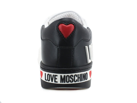 LOVE MOSCHINO Sneaker Bicolor Bianco Nero JA15123G1CIA110A