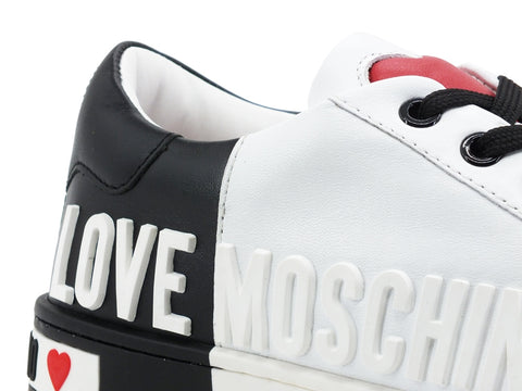 LOVE MOSCHINO Sneaker Bicolor Bianco Nero JA15123G1CIA110A