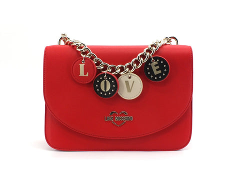LOVE MOSCHINO Borsa Small Grain Catena LOVE Rosso JC4226PP0BKD0500