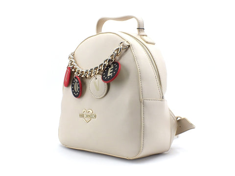 LOVE MOSCHINO Zaino Small Grain Catena Love Avorio JC4225PP0BKD0110