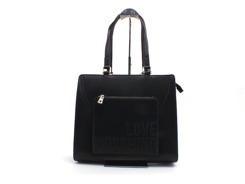 LOVE MOSCHINO Borsa Manici PU Mix Mono Nero JC4016PP1BLB100A