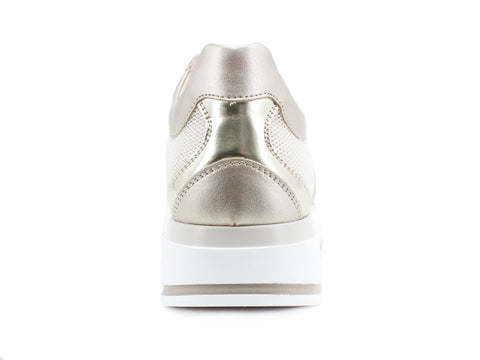 ALVIERO MARTINI 1A CLASSE Sneaker Running Platform Bande Leo Lux Platinum Beige 0930-0574