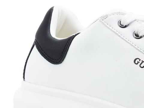 GUESS Sneaker Uomo Pelle Retro White Black FM5SLRLEA12