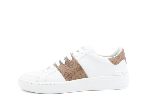 GUESS Sneaker Uomo Pelle Fascia White Beige FM5VESFAL12