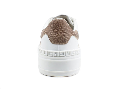 GUESS Sneaker Uomo Pelle Fascia White Beige FM5VESFAL12