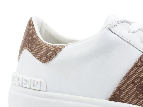 GUESS Sneaker Uomo Pelle Fascia White Beige FM5VESFAL12
