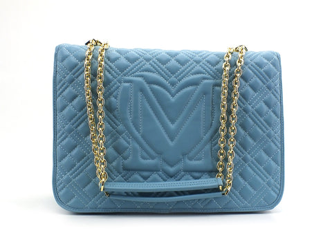 LOVE MOSCHINO Borsa Trapuntata Catena Big Quilted Azzurro JC4001PP1CLA0700