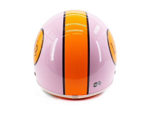 LAKE L4K3 Casco Jet Visiera Rosa Cipria Arancio