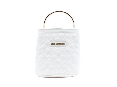 LOVE MOSCHINO Borsa Secchiello Trapuntata Quilted Nappa Pu Bianco JC4082PP1CLA2100