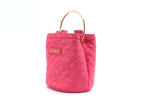 LOVE MOSCHINO Borsa Secchiello Trapuntata Quilted Nappa Pu Rosa Fuxia JC4082PP1CLA2604