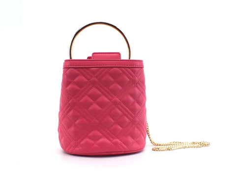 LOVE MOSCHINO Borsa Secchiello Trapuntata Quilted Nappa Pu Rosa Fuxia JC4082PP1CLA2604