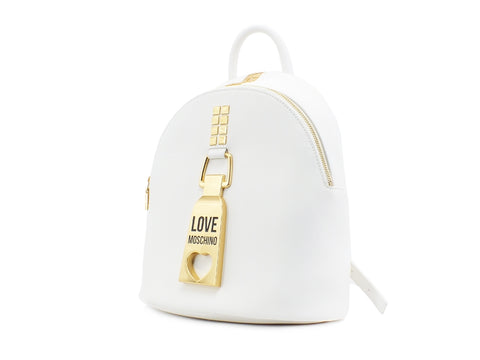 LOVE MOSCHINO Zaino Pu Logo Metal Bianco JC4087PP1CLN0100