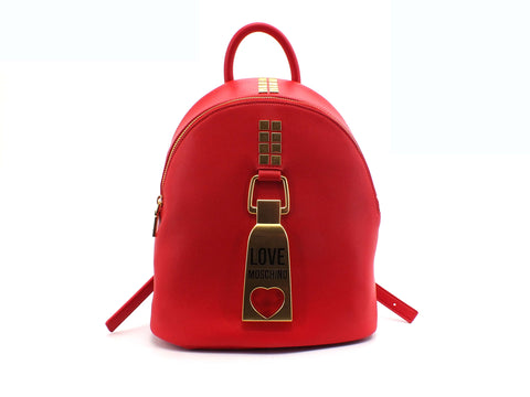 LOVE MOSCHINO Zaino Pu Logo Metal Rosso JC4087PP1CLN0500
