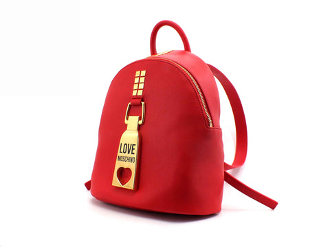 LOVE MOSCHINO Zaino Pu Logo Metal Rosso JC4087PP1CLN0500