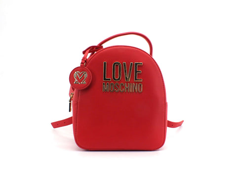 LOVE MOSCHINO Zaino Bonded Pu Logo Rosso JC4101PP1CLJ050A