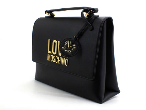 LOVE MOSCHINO Borsa Manico Bonded Logo Oro Nero JC4102PP1CLJ000A