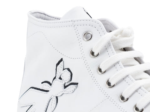 PATRIZIA PEPE Sneaker Hi Pelle Logo White 2VA259-A3KW