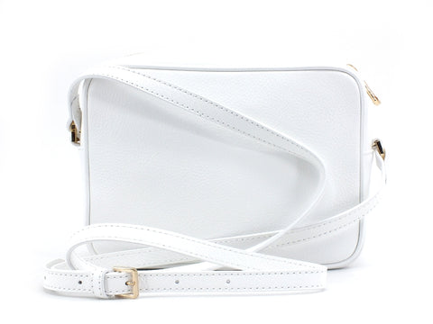 PATRIZIA PEPE Tracolla Pelle Logo Bianco 2V8985-A4U8N