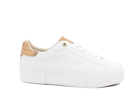 ALVIERO MARTINI 1A CLASSE Sneaker Platform Bianco Geo Beige P3A4-10876